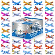 100 Pcs Foam Gliders Planes Toys, Paper Airplane, Assorted Colors, Easy Assem...