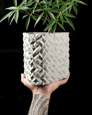 Designer-Blumentopf 3D-Druck Kopfstein Übertopf Pflanztopf Deko Wunschfarbe