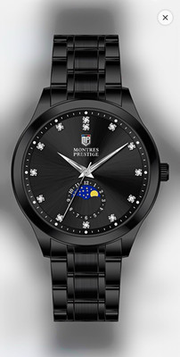 Montres Prestige Quartz Moon Phase Diamond Markers 40-43.9mm WR 30m Box