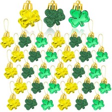 St. Patricks Day Decorations Shamrock Ornaments - 30pcs St Patricks Day Tree ...