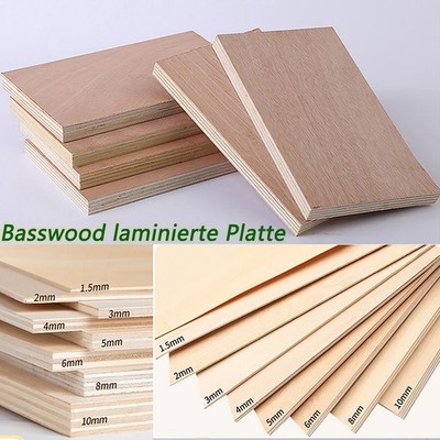 Lindenholzplatte Sperrholz Luftfahrt Schiff Haus Modell Bastel DIY Dicke 1~15mm