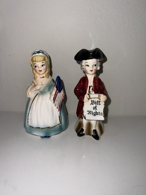 Vintage Salt & Pepper Shaker Set ~ Bill of Rights & Betsy Ross