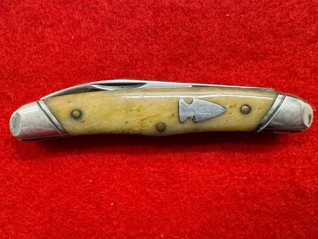 SCARCE NORTHWOODS USA SMOOTH NATURAL BONE NORFOLK KNIFE (378)