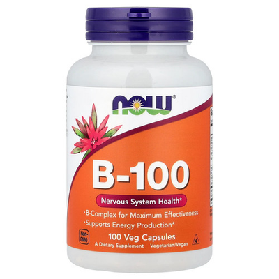 #ad Now Foods B 100 100 Veg Capsules GMP Quality Assured Kosher Vegan Vegetarian $15.99