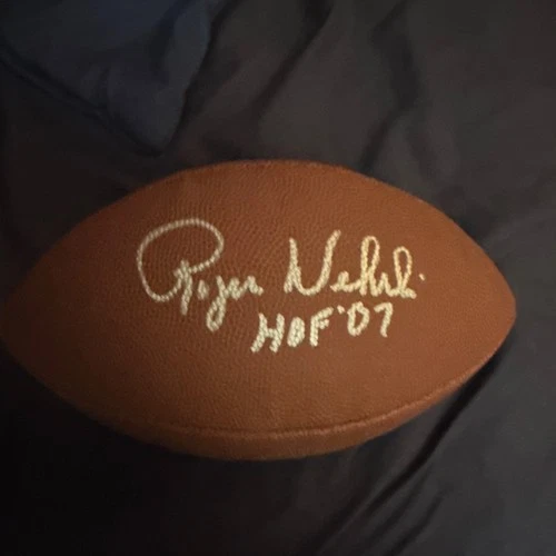 Wilson NFL Football Autographed Roger Wehrli HOF 07 Official Size Schwartz auth
