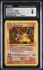 CGC 4 Charizard 4/102 Base Set Shadowless Holo Pokemon Card
