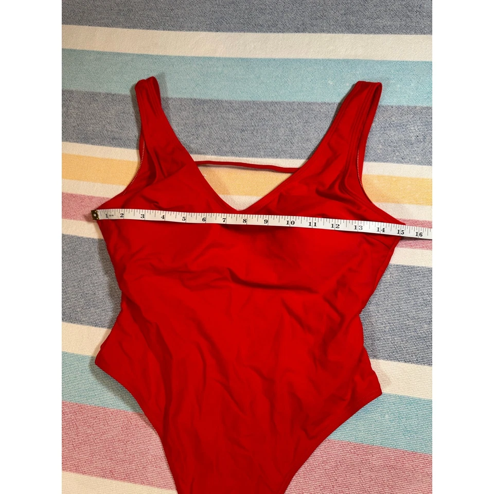 NWOT Red One Piece Thong Swimsuit - Size Small - Image 4 of 4