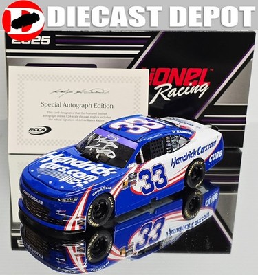 AUTOGRAPHED KASEY KAHNE 2025 HENDRICKCARS.COM 1/24 ARC DIECAST