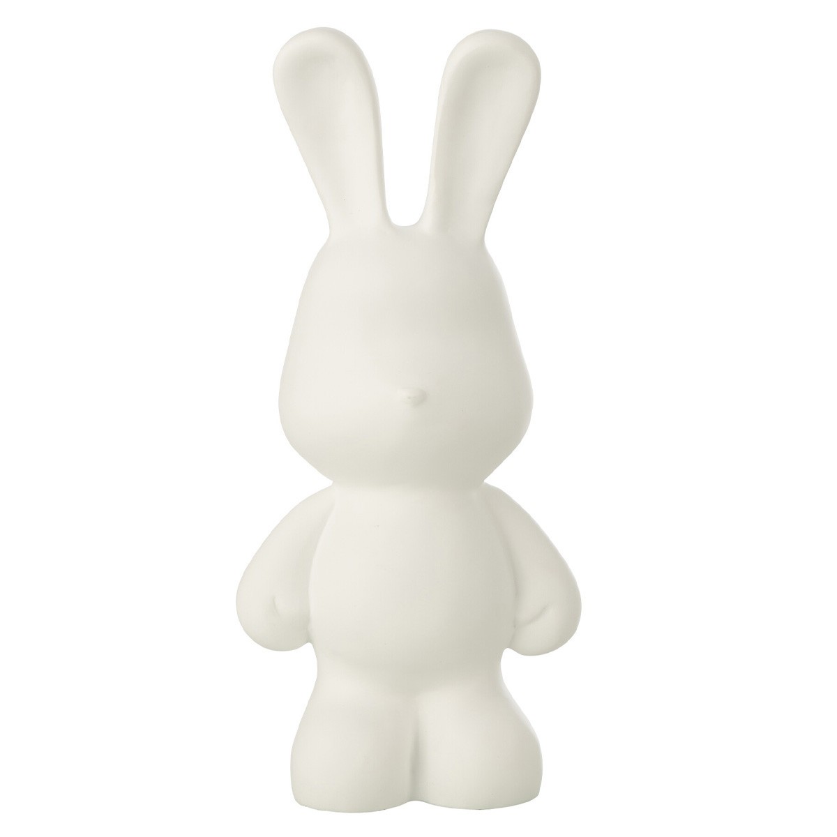 Lapin Résine 36cm Eddy Blanc : Objet Déco Tendance Salon et Chambre