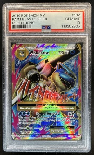 2016 Pokemon XY Evolutions M Blastoise EX #102/108 PSA 10 GEM MINT