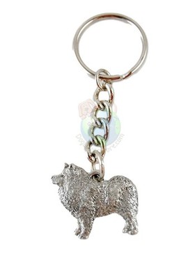 Samoyed Keychain Pewter