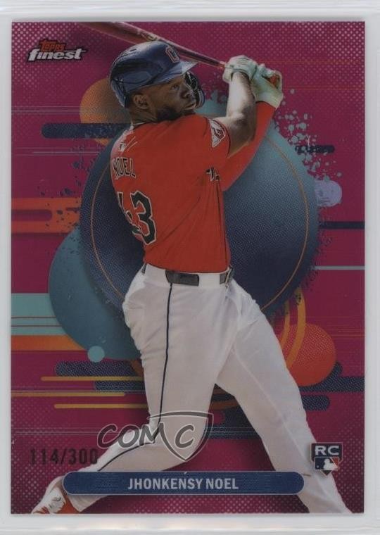 2025 Topps Finest Uncommon Magenta Refractor /300 Jhonkensy Noel Rookie RC 1oo0