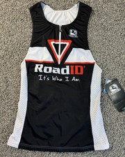 Giordana Cycling Jersey Tri-Top Adult Large White Black Red Road ID 1/2 Zip NWT
