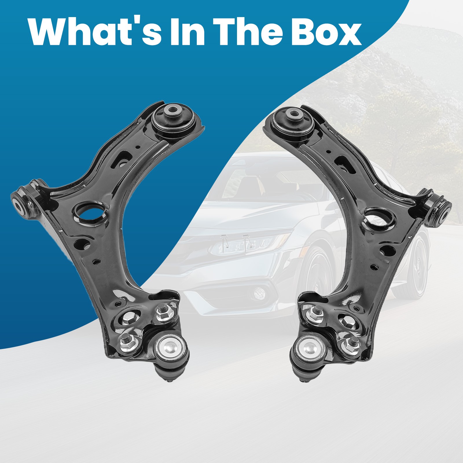 2x Front Lower Control Arms w/ Ball Joints Left & Right for 2016-2022 Honda HR-V