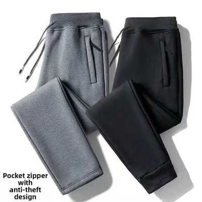 Polyester Einfarbig Herren Jogginghose Gerades Bein Freizeit Sweatpants W