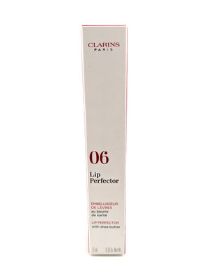 Clarins Natural Lip Perfector #06 Rosewood Shimmer Full Size Boxed Free Shipping