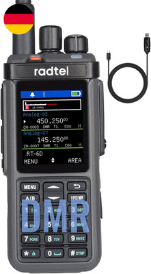 Radtel RT-6D Dmr-Radio, 500.000 Kontakte, Dualband-Walkie-Talkie, Dual-Zeitschli