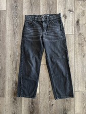 Wrangler Black Loose Fit Denim Boys 12 Husky Straight Leg Jeans