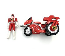 Mighty Morphin Power Rangers Tyrannosaurus Rex Battle Bike and Red Ranger MMPR