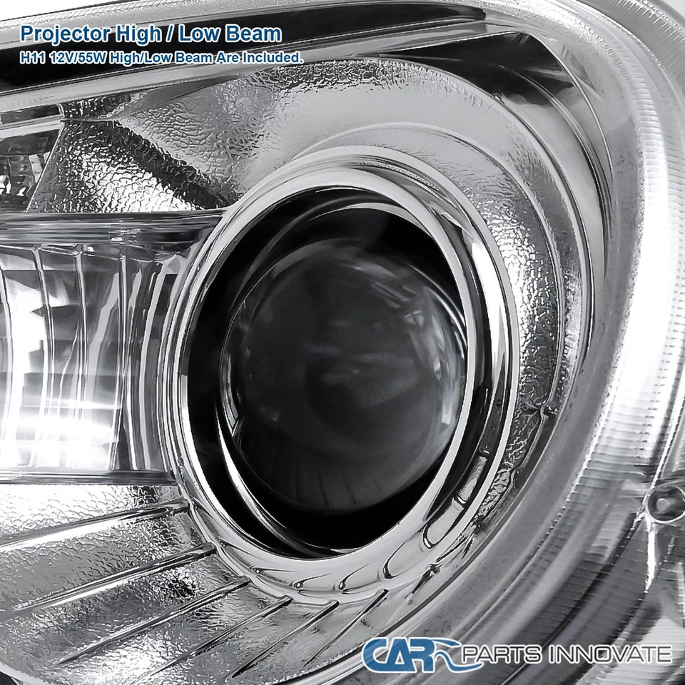 Clear Fit 2005-2010 Chrysler 300C LED Strip Projector Headlights Head Lamp 05-10 Foto 4 de 4