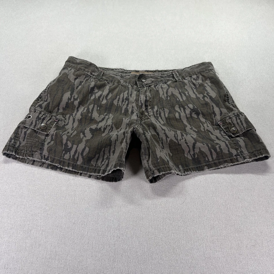 Pantalones Cortos Roble Mossy Para Mujer 12 Camuflados Ripstop Bolsillos Carga Dobladillo Crudo Exterior Caza Foto 2 de 4