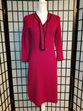 NEW TALBOTS XSMALL Tipped Tie Neck Sweater Dress | Talbots