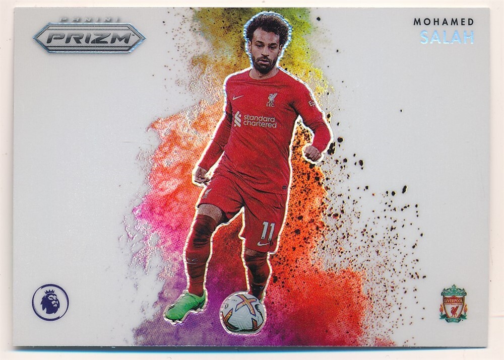 MOHAMED SALAH 2022/23 PANINI PRIZM PREMIER LEAGUE #2 COLOR BLAST PRIZMS SP RARE
