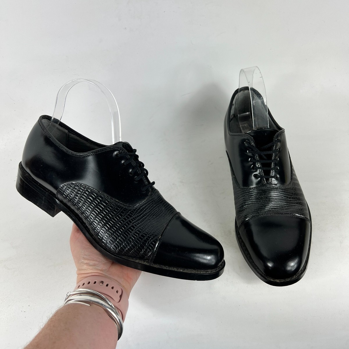 Stuart McGuire Neolite Dress Shoes Mens 9 Black Leather 