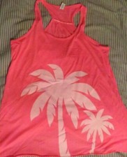 Malibu Rum - Ladies Tank Top - "Pool Hair Don't Care" - Pink - Small...NEW