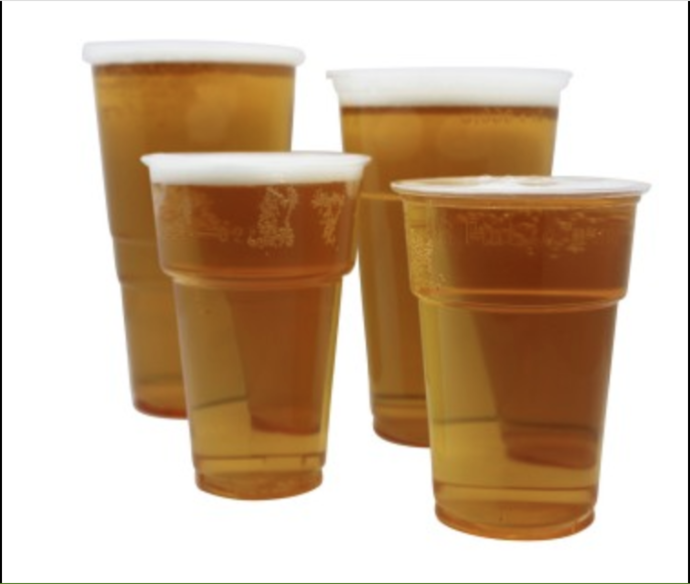 100 Clear Strong Plastic Pint / Half Pint Disposable Beer Glasses Cups Tumblers eBay