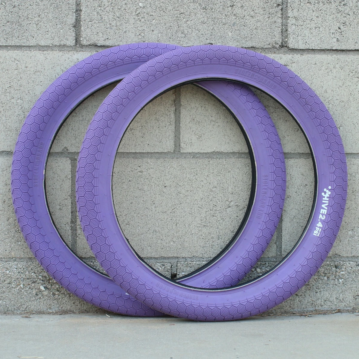 PAIR of STOLEN BMX HIVE BICYCLE TIRES 20 X 2.40