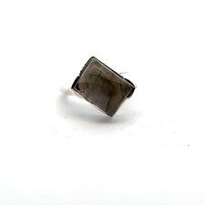 Sterling Silver Labradorite Ring Size 9 -Stone 10 x14mm