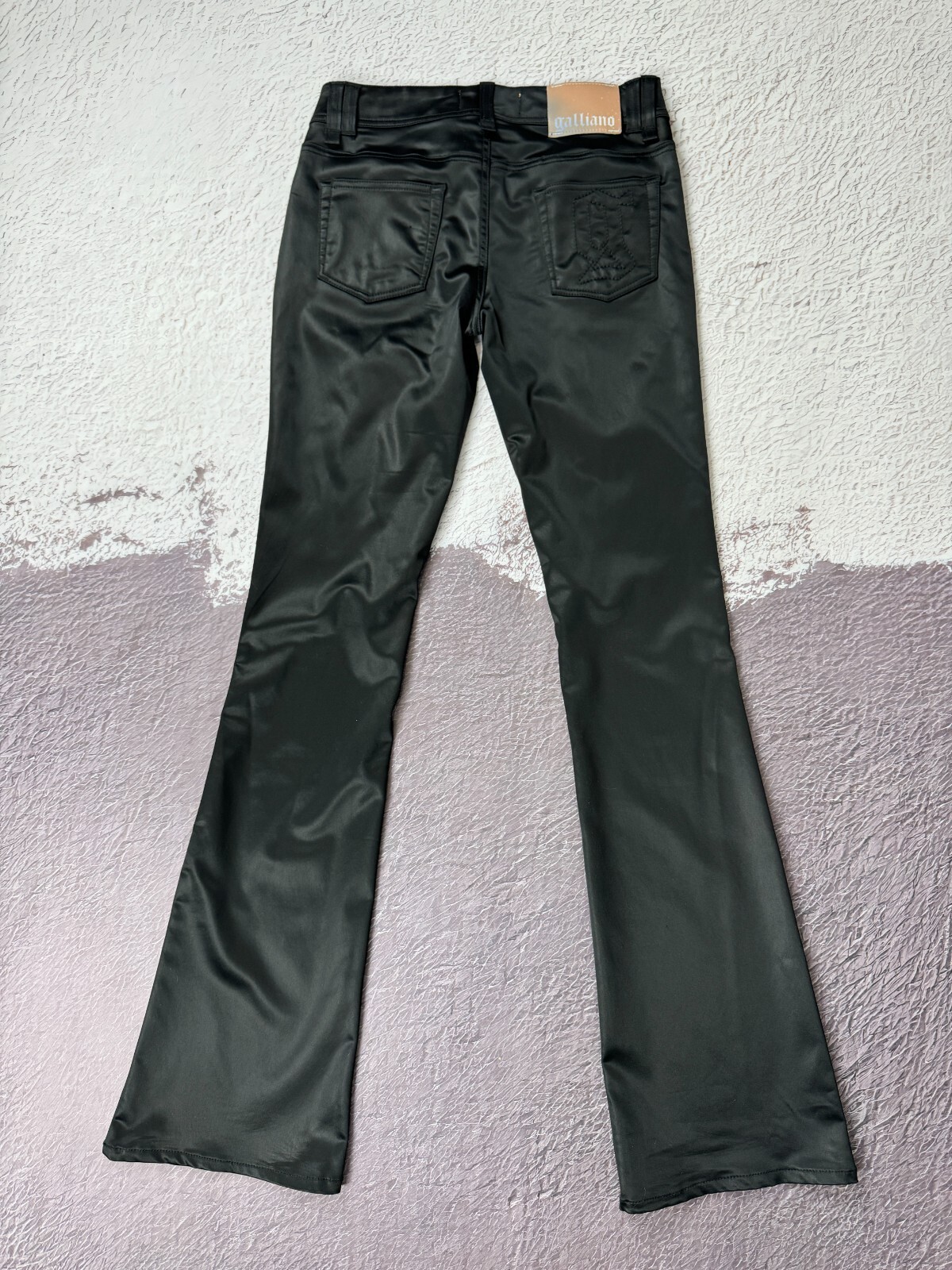 John Galliano long flared embroidery pants made in Italy