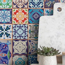 LIANA MOSAIC TILE VINYL MULTICOLOUR STICKY BACK PLASTIC 2m x 45cm FAB14214