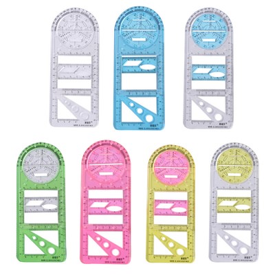 Multifunctional Geometric Ruler Circle Drawing Ruler for School Office QDE
