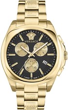Versace VE3CA0723 Chrono Lady black gold Stainless Steel Womens Watch NEW