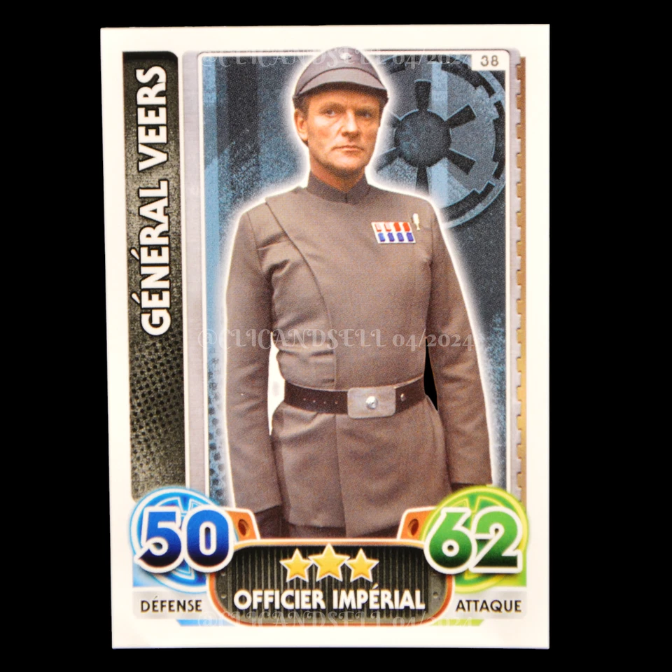 carte topps STAR WARS Force Attax Général Veers : 38 - Photo 1/1