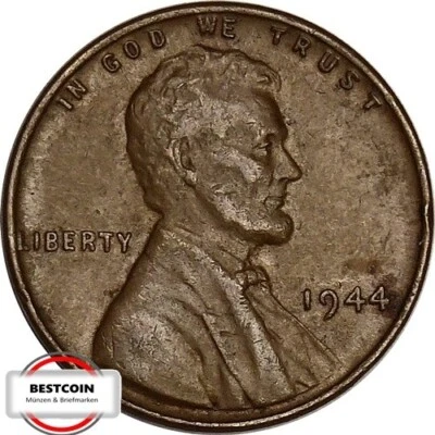 USA KM 132  One Cent Washington von 1944 in SS-VZ  378 - Bild 1 von 2