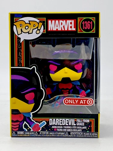 Funko Pop! Marvel Daredevil #1361 Target Exclusive Black Light W/ Pop Protector
