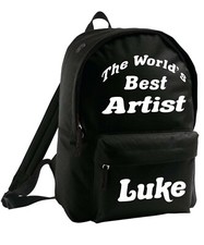 Kids Bag Personalised Artist Backpack Add Name Girls Boys Art Paint School Cool