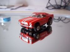 AURORA TJET HO FAIR 1373 MUSTANG FASTBACK 2 2 RED W/WHITE STRIPES W/CHASSIS