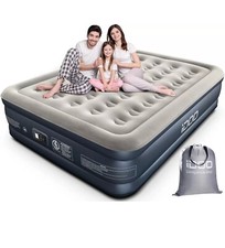 Idoo King size Air Bed Inflatable bed with Built-in Pump 3 Mins Self-Inflation