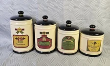 Oggi Corporation Canister Set 8 Piece with Lids Kitchen Flour Sugar Tea Coffee 