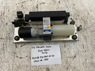 03 MERCEDES R230 SL500 SL55 OEM HYDRAULIC ROOF PUMP MOTOR 03-08