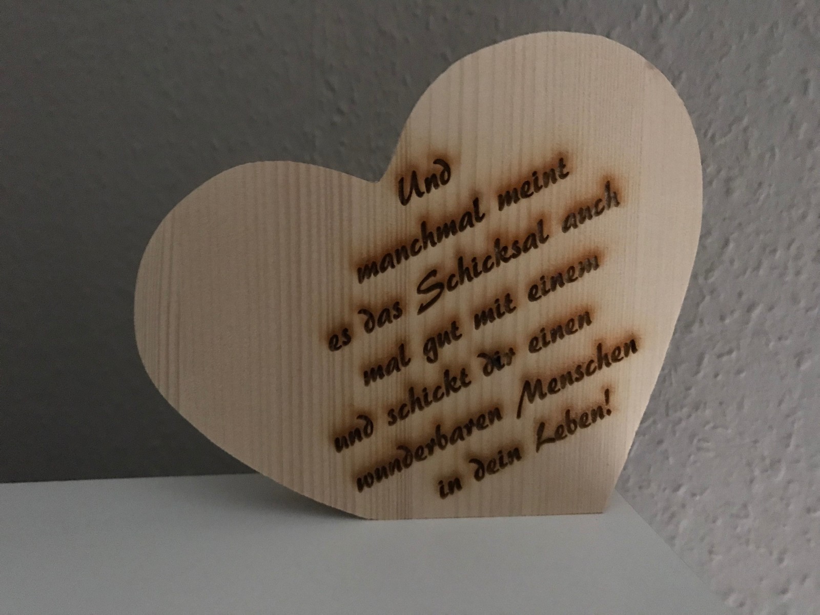 Home Decor Holz Herz Mit Spruch Handgefertigt Deko Geschenk Sreejstv Com