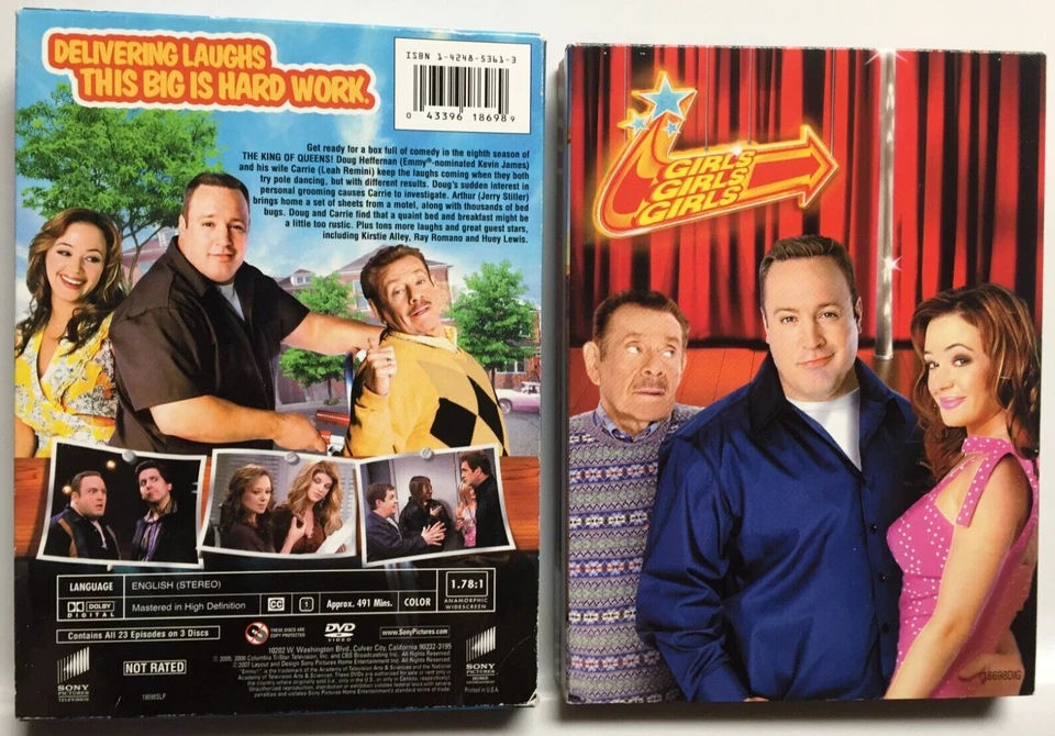 The King of Queens 8th Eighth Season 8 (DVD,2007,3-Disc,Widescreen) w/SLIPCOVER! - Image 2 of 4
