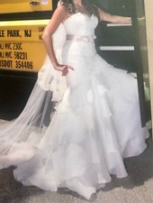 Wedding dress,Oleg Cassini for David's Bridal, Mermaid fit and flare, lace/bead