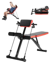 Roman Chair Back Extension Hyperextension Bench Adjustable Foldable Home Gym