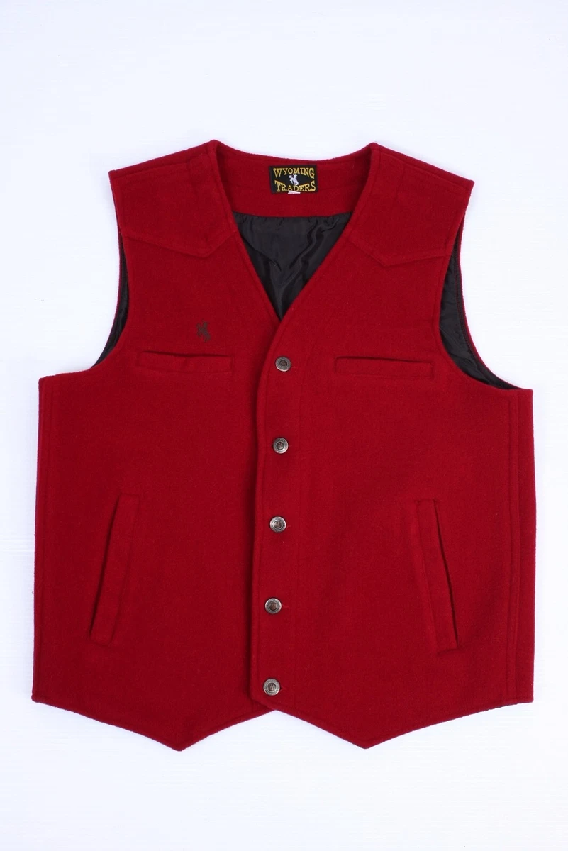 Mens red wool best sale vest