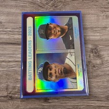 2024 Topps Heritage High Number - #306 2023 Batting LDR HOT BOX Purple Refractor